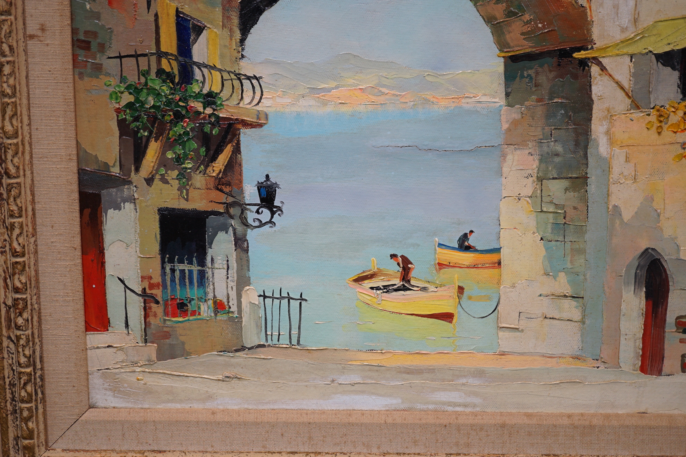 Cecil Rochfort D'Oyly-John (British, 1906-1993), 'Corner of Santa Margarita', oil on canvas, 45 x 65cm